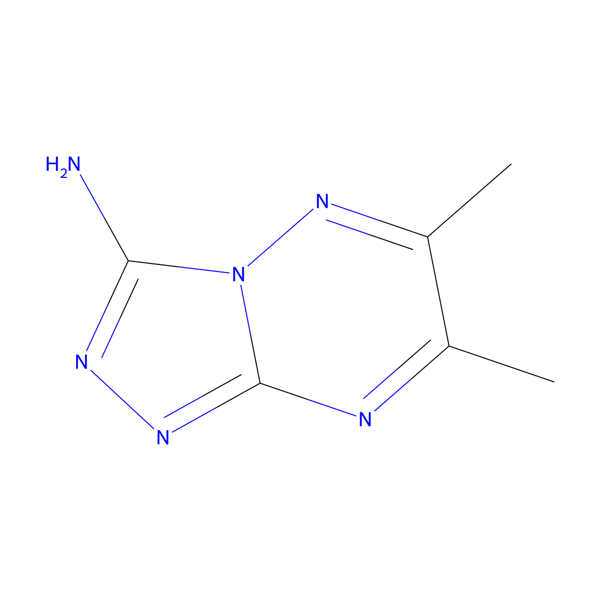 6,7-Dimethyl-1,2,4-triazolo(4,3-b)(1,2,4)triazin-3-amine molecular structure, CAS 50839-90-2