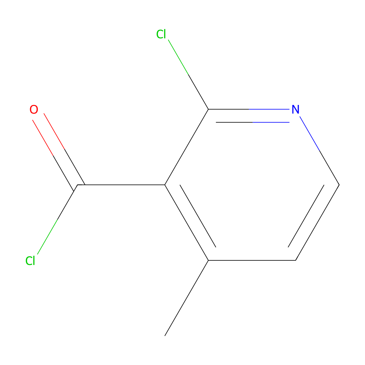 2-Chloro-4-methyl-nicotinoyl chloride molecular structure, CAS 50839-95-7