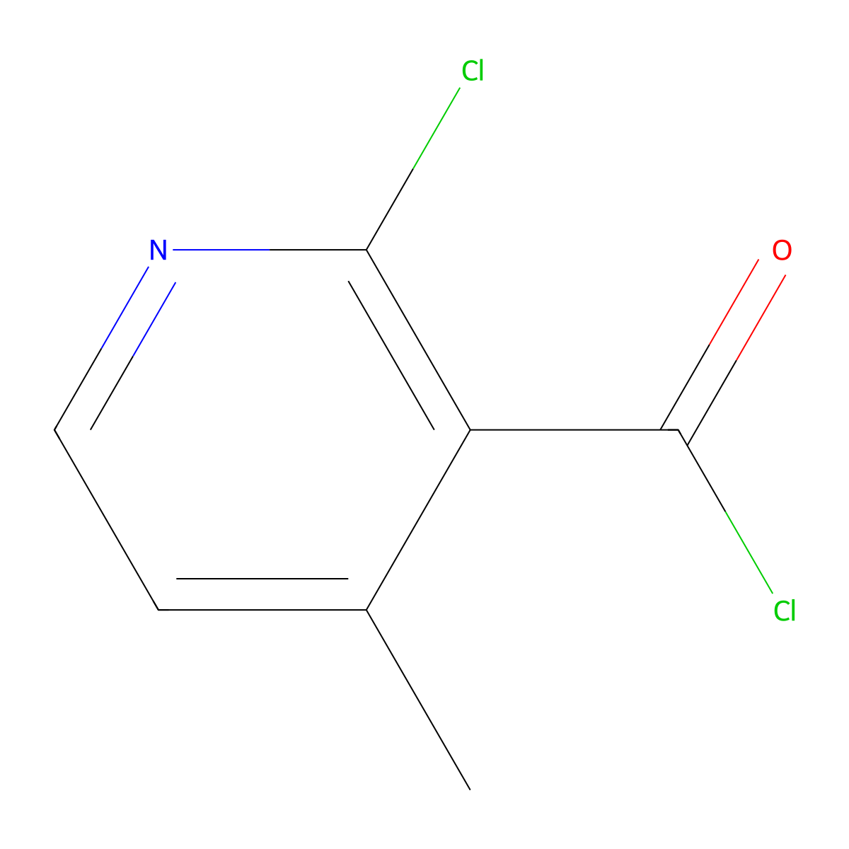2-Chloro-4-methyl-nicotinoyl chloride molecular structure, CAS 50839-95-7