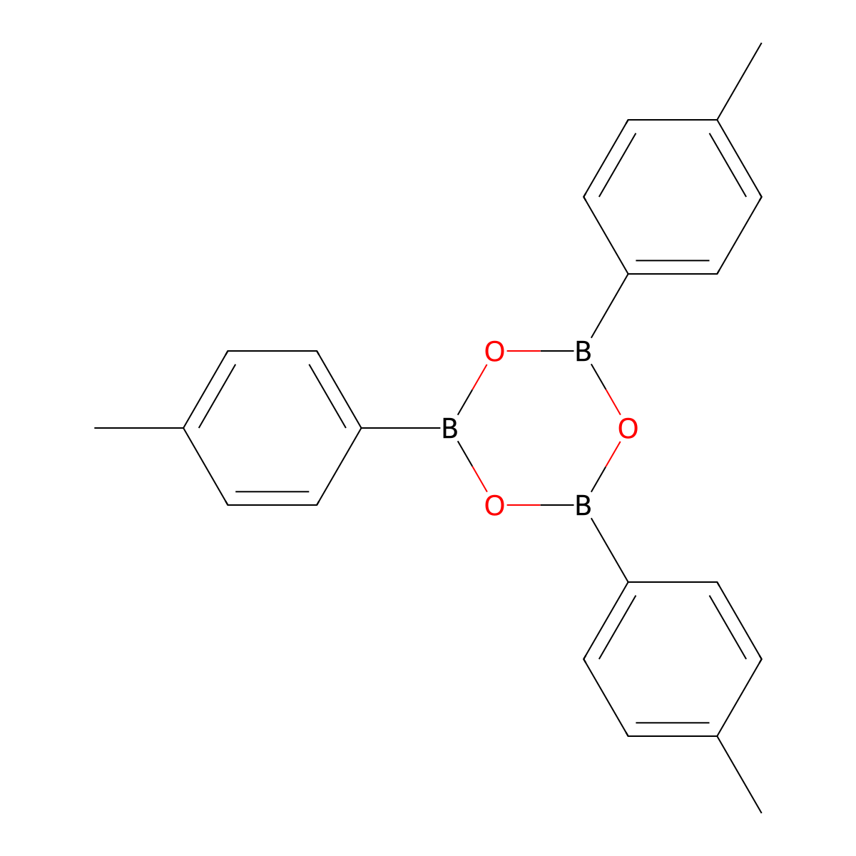 2,4,6-Tri-p-tolyl-1,3,5,2,4,6-trioxatriborinane molecular structure, CAS 5084-80-0