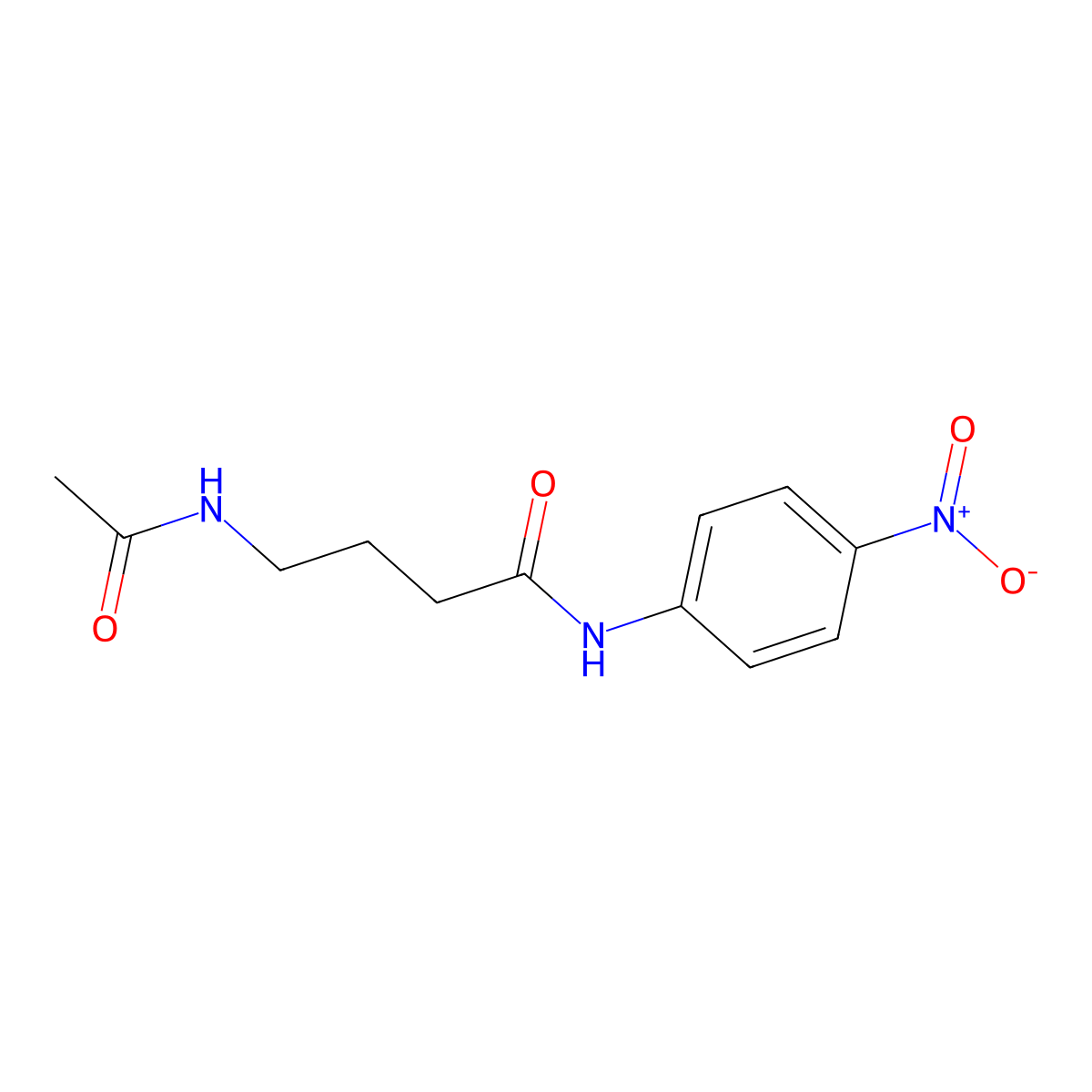 4-acetamido-N-(4-nitrophenyl)butanamide molecular structure, CAS 50841-30-0