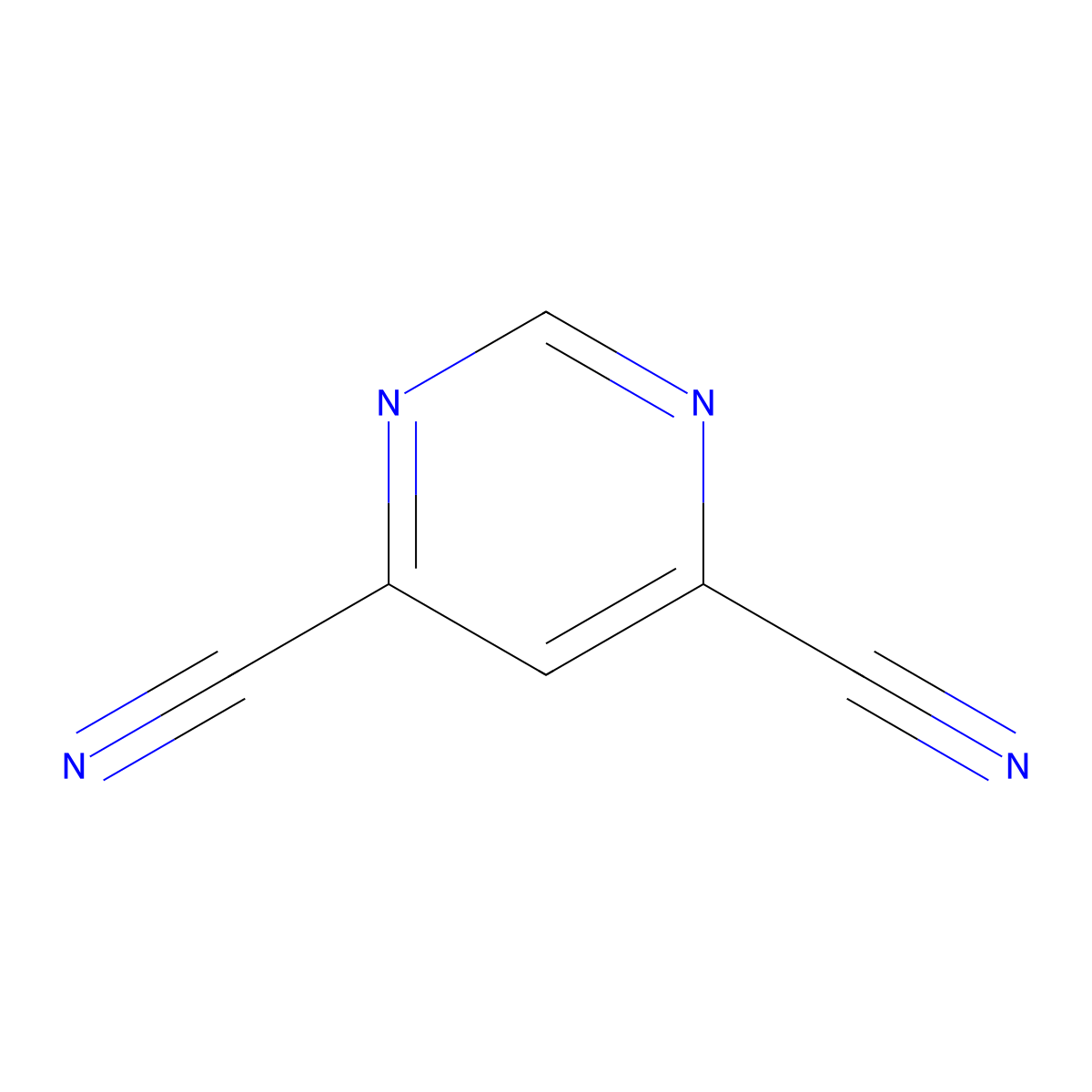 Pyrimidine-4,6-dicarbonitrile molecular structure, CAS 50844-89-8