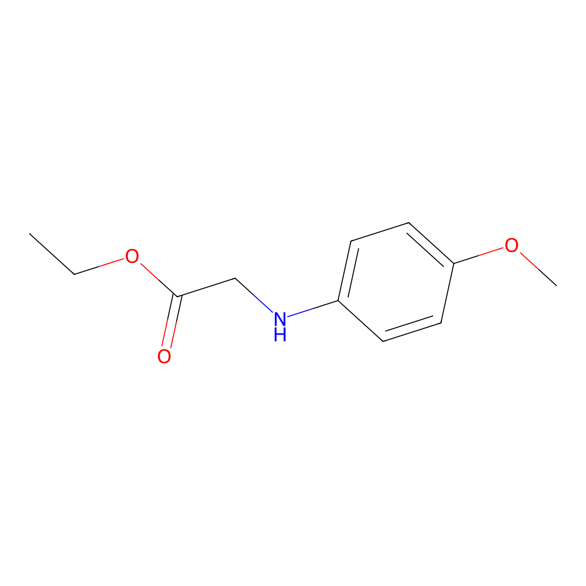 Ethyl 2-[(4-methoxyphenyl)amino]acetate molecular structure, CAS 50845-77-7