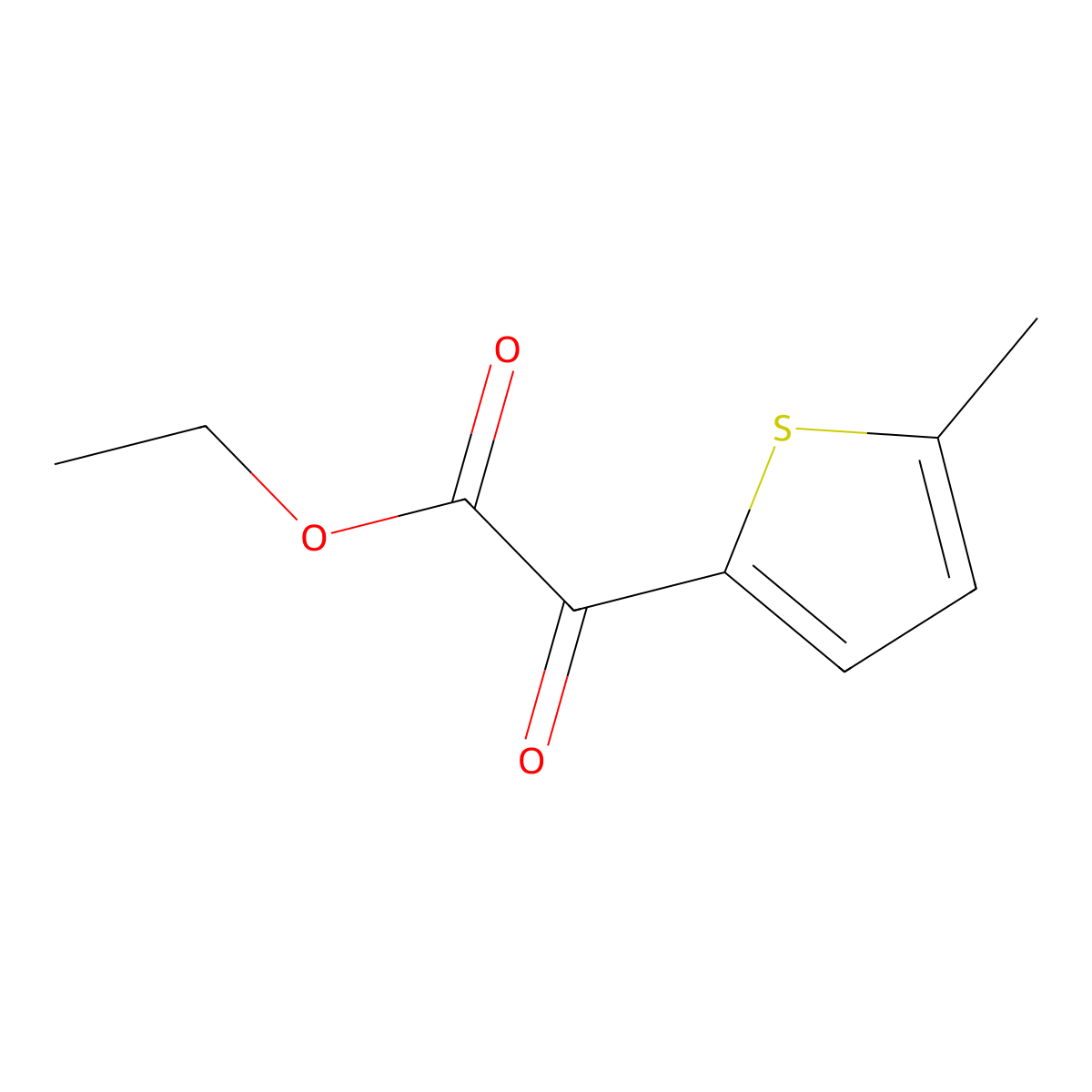 Ethyl (5-methylthiophen-2-yl)(oxo)acetate molecular structure, CAS 50845-87-9