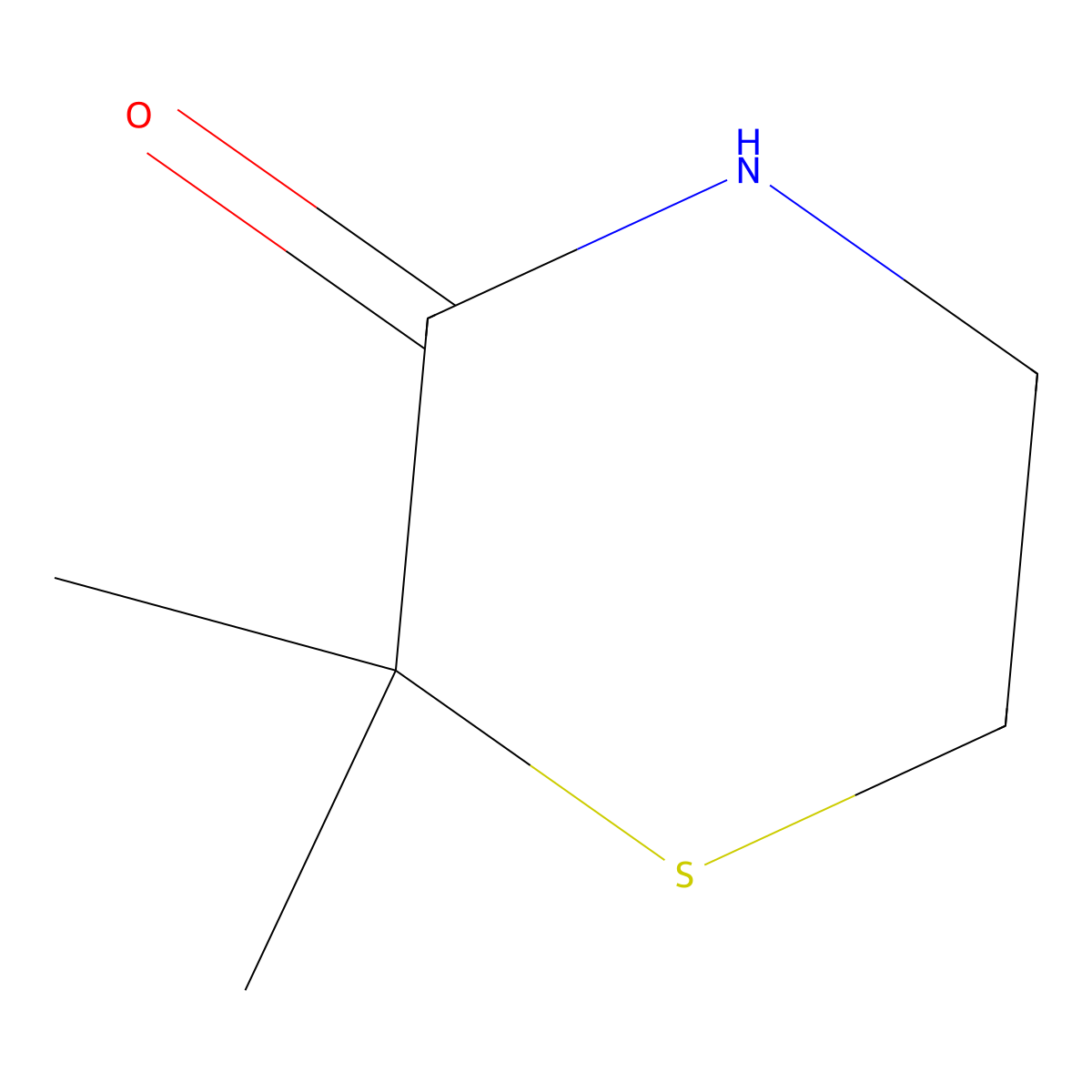 2,2-Dimethyl-3-thiomorpholinone molecular structure, CAS 50847-92-2