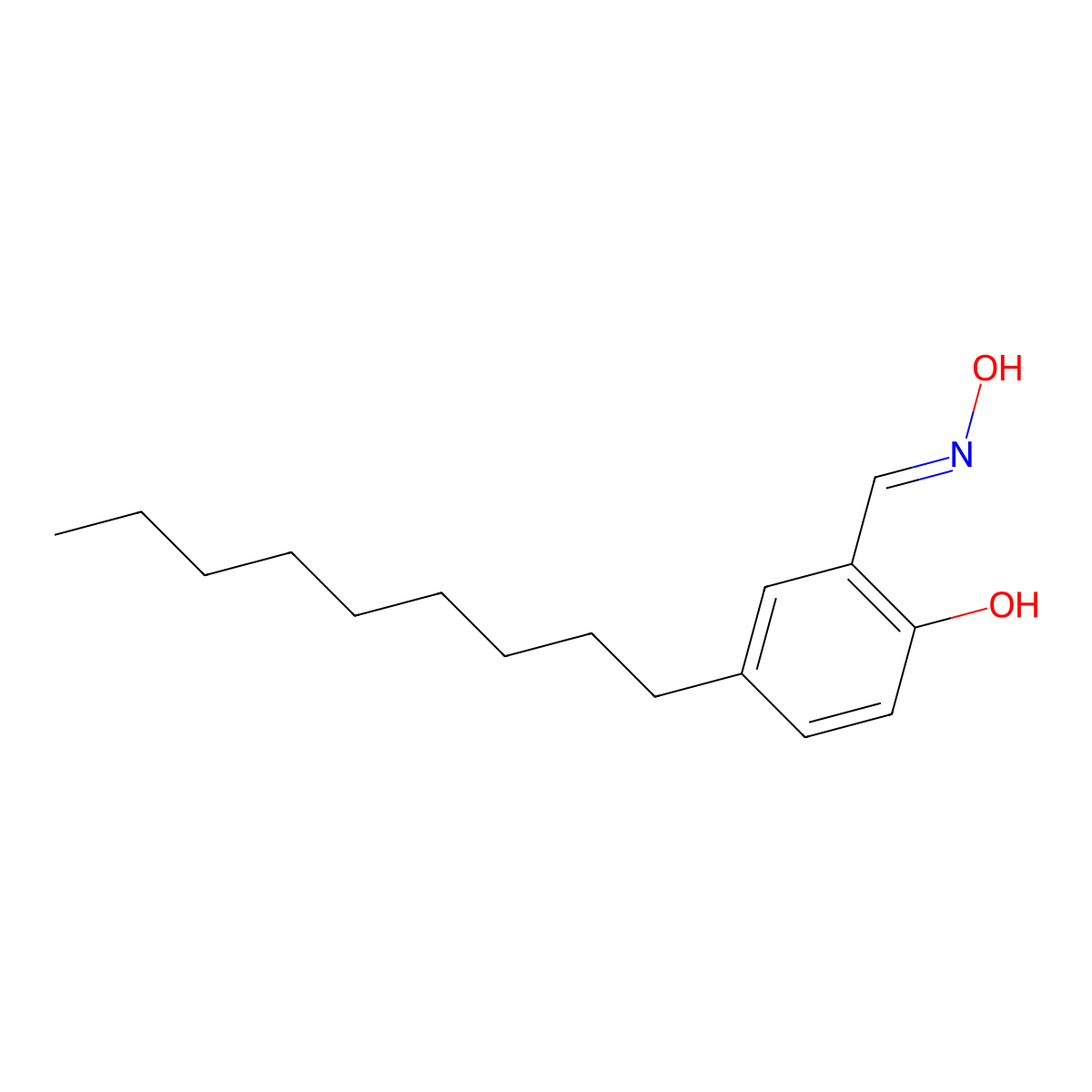 5-Nonylsalicylaldoxime molecular structure, CAS 50849-47-3