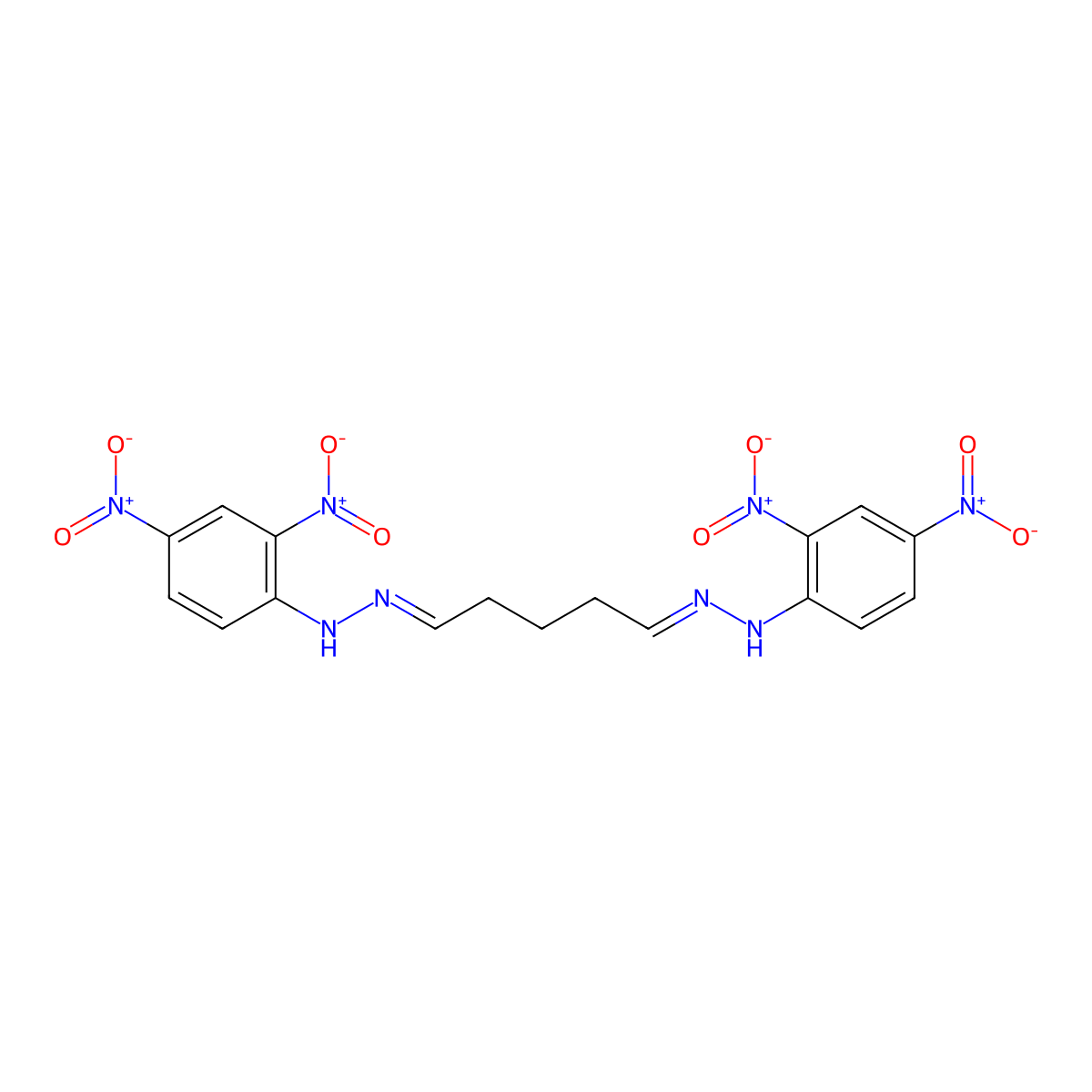 Glutaraldehyde bis(2,4-dinitrophenylhydrazone) molecular structure, CAS 5085-07-4