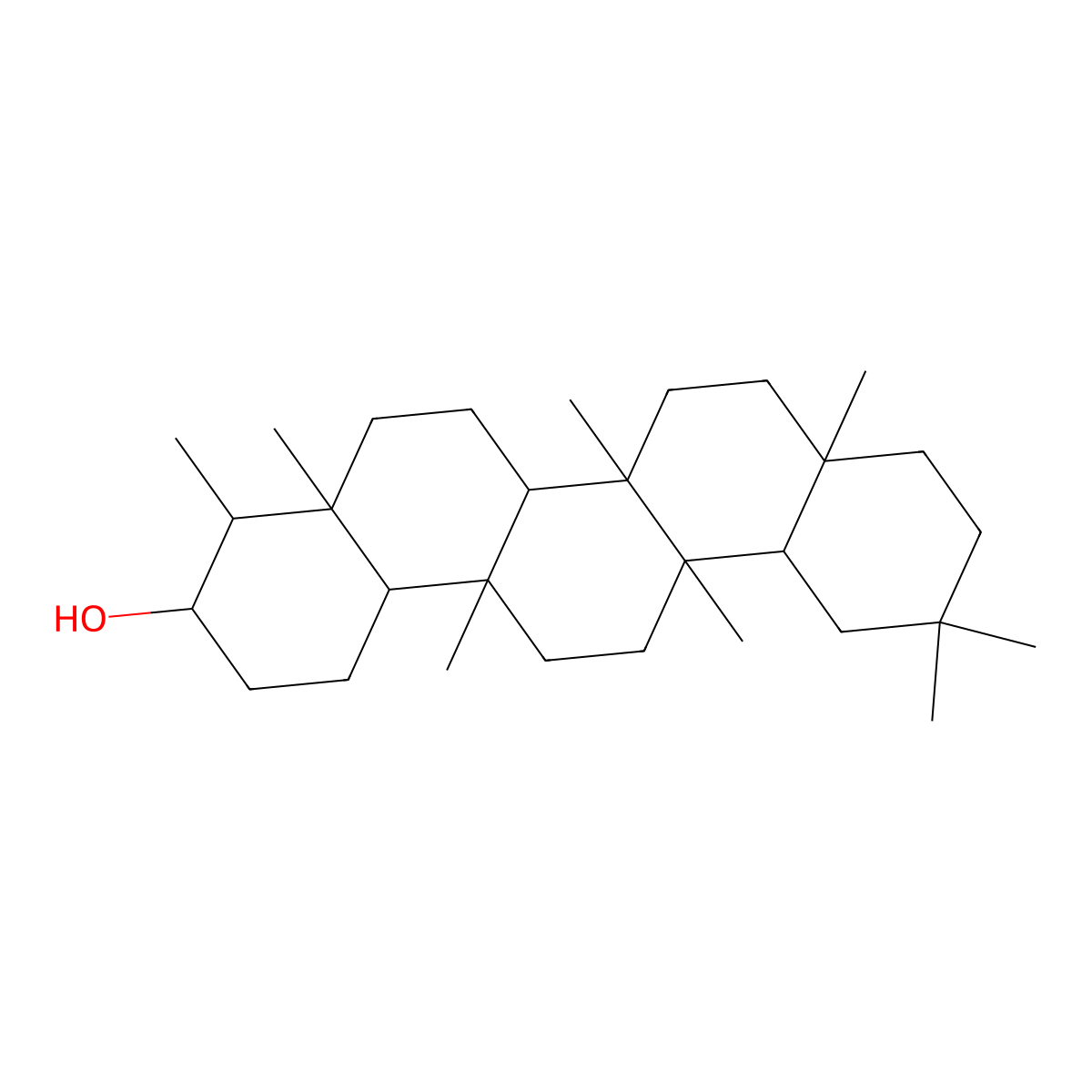 Friedelinol molecular structure, CAS 5085-72-3