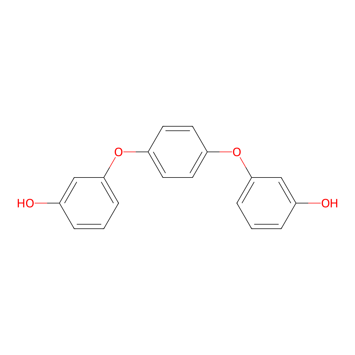 1,4-Bis(3-hydroxyphenoxy)benzene molecular structure, CAS 5085-95-0