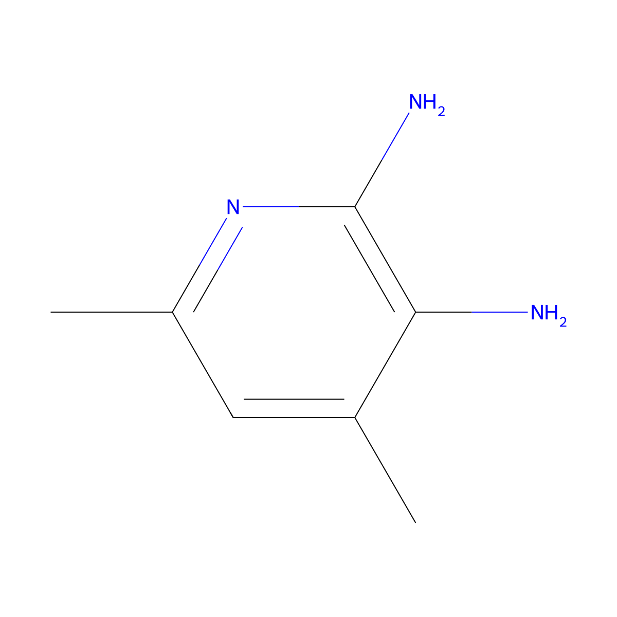 4,6-Dimethylpyridine-2,3-diamine molecular structure, CAS 50850-16-3
