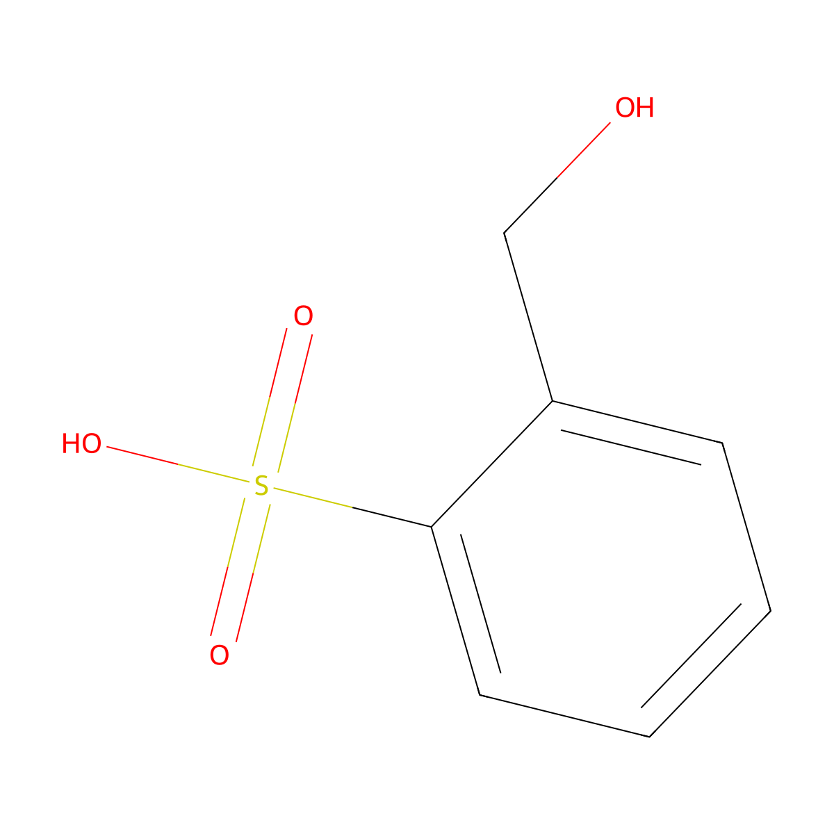 Hydroxymethylbenzenesulphonic acid molecular structure, CAS 50851-56-4