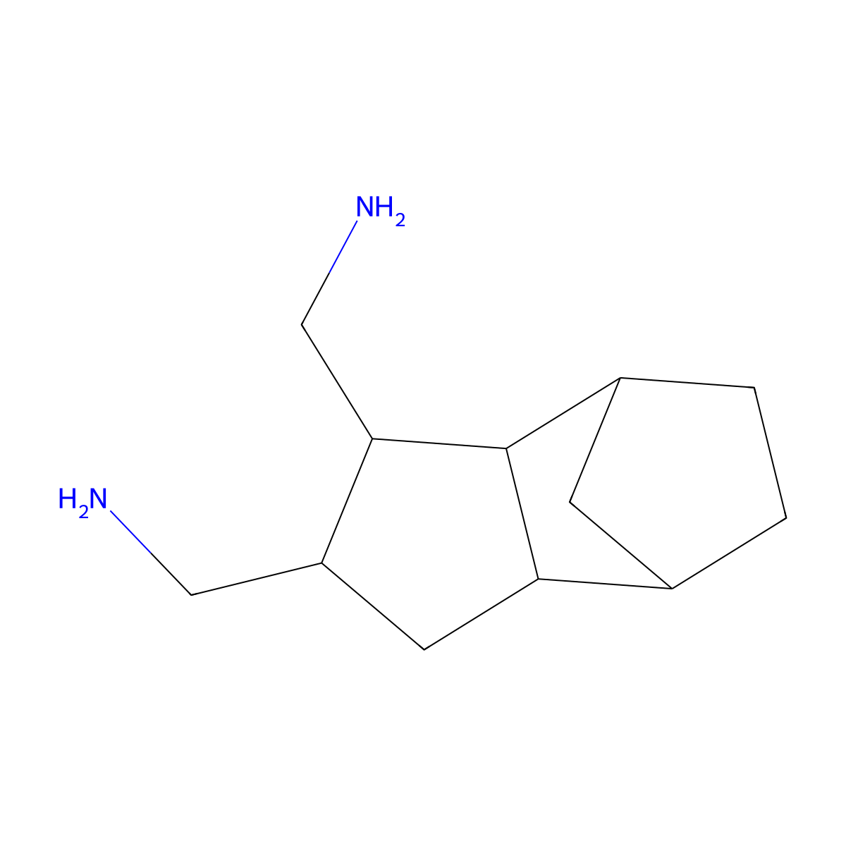 4,7-Methano-1H-indenedimethanamine, octahydro- molecular structure, CAS 50851-96-2