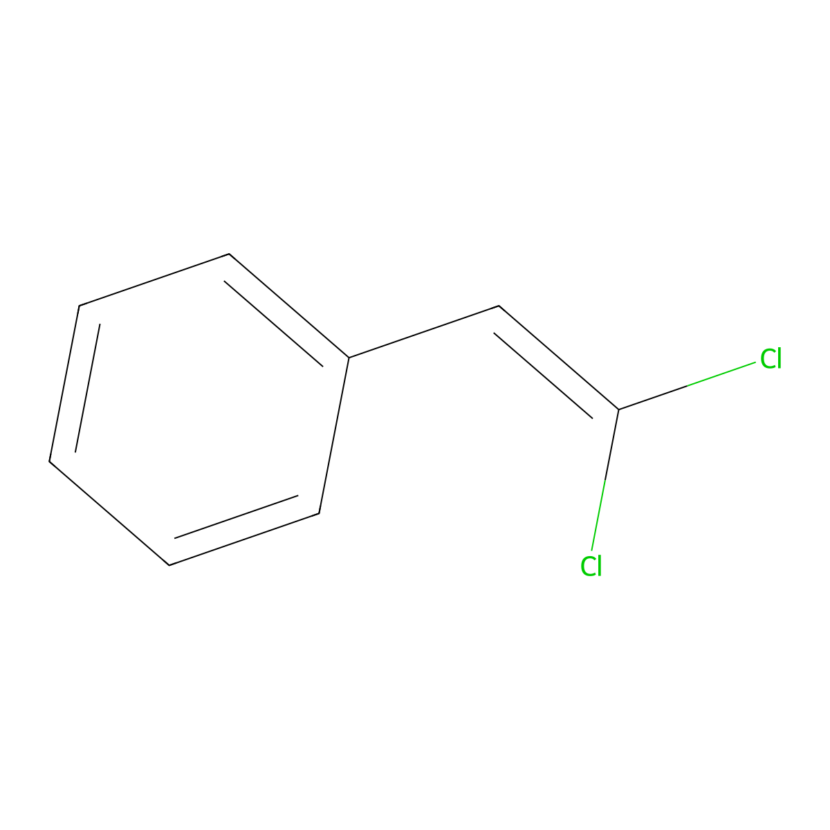(2,2-Dichloroethenyl)benzene molecular structure, CAS 50852-77-2