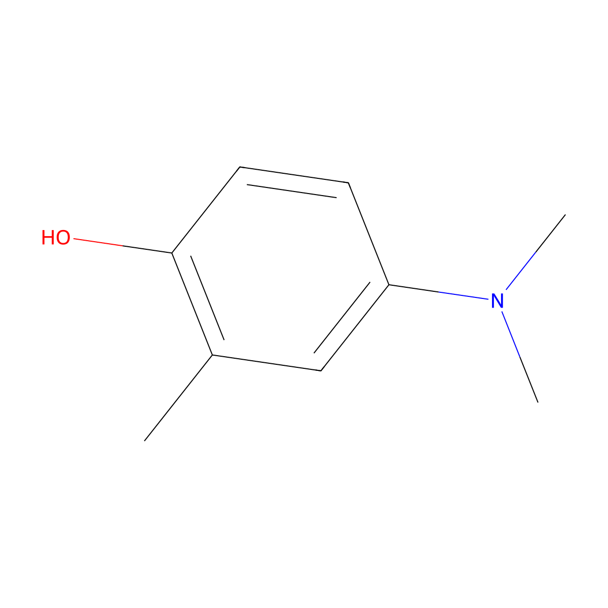 4-(Dimethylamino)-2-methylphenol molecular structure, CAS 50853-65-1