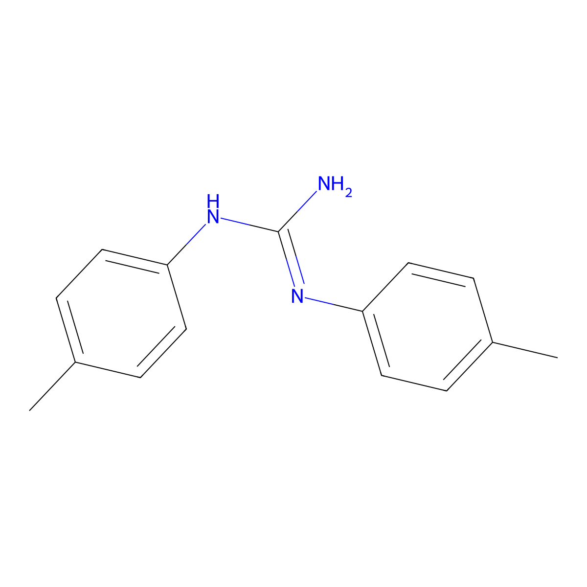 Guanidine, N,N'-bis(methylphenyl)- molecular structure, CAS 50856-85-4