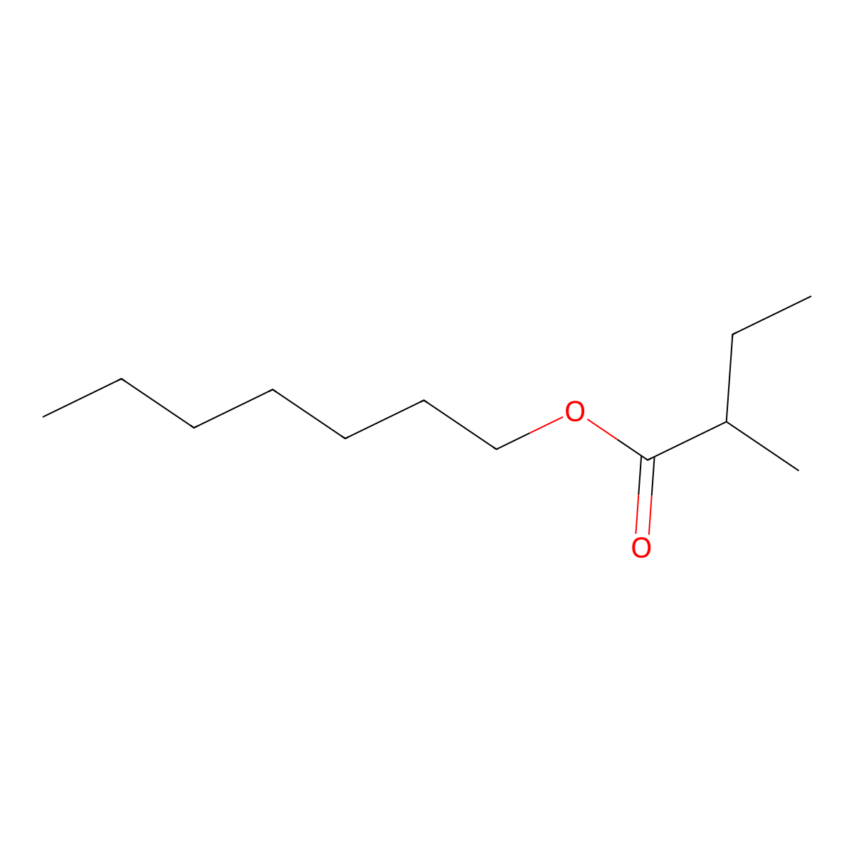 Heptyl 2-methylbutanoate molecular structure, CAS 50862-12-9