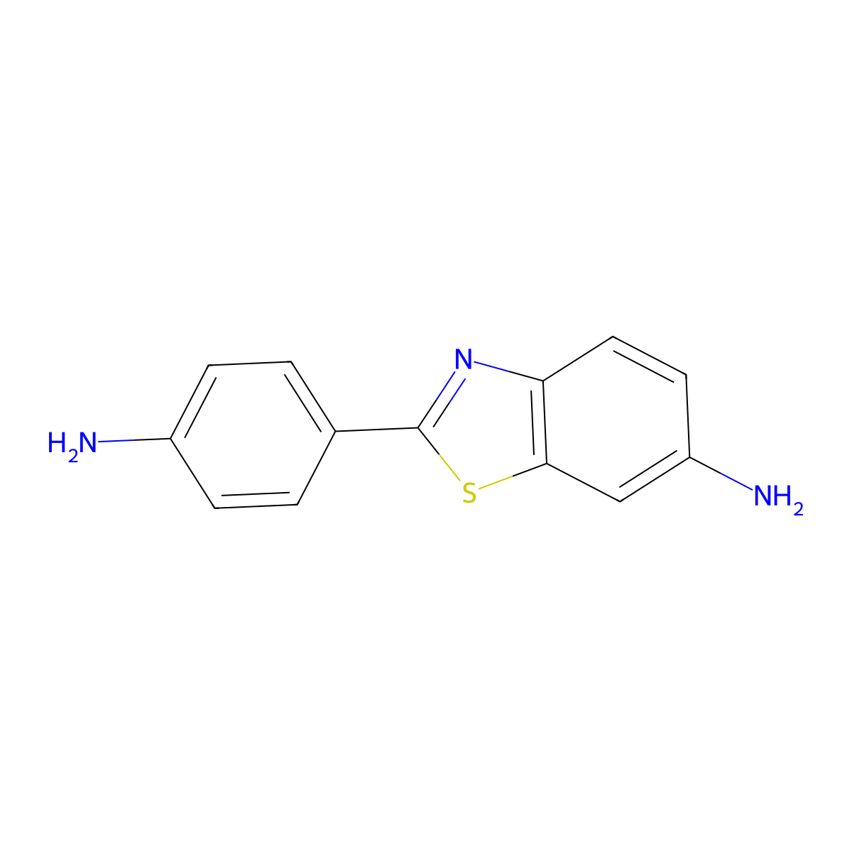 2-(4-Amino-phenyl)-benzothiazol-6-ylamine molecular structure, CAS 50862-59-4
