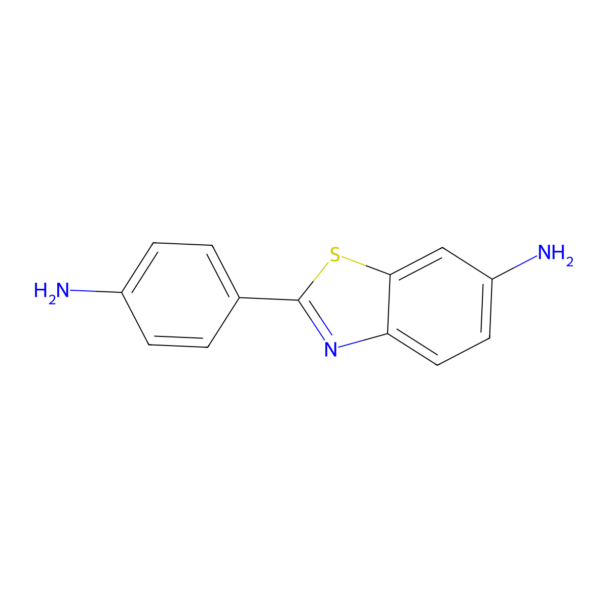 2-(4-Amino-phenyl)-benzothiazol-6-ylamine molecular structure, CAS 50862-59-4