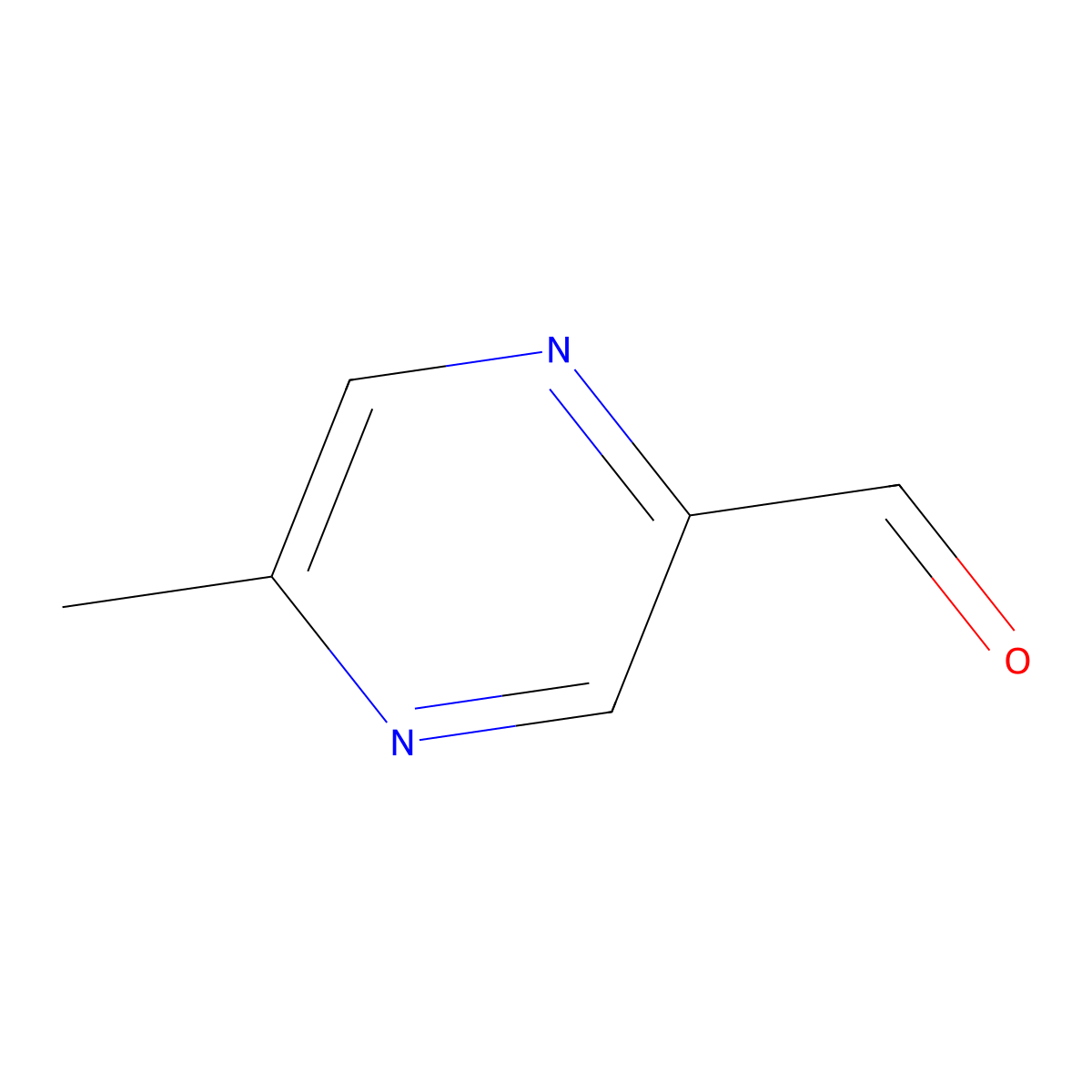 5-Methylpyrazine-2-carboxaldehyde molecular structure, CAS 50866-30-3