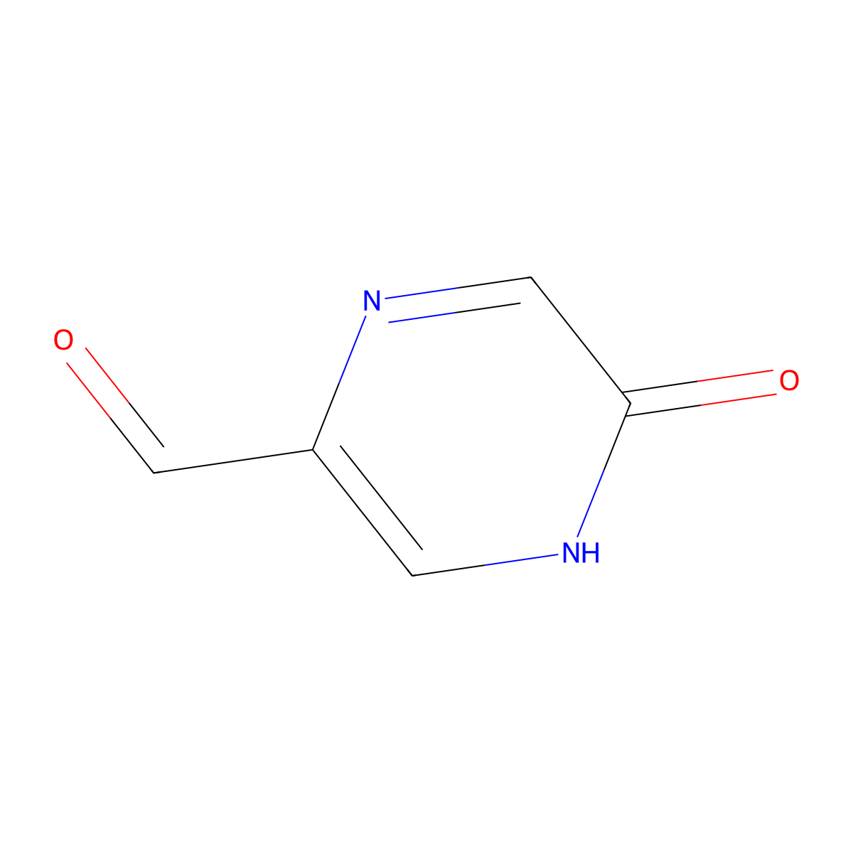 5-Oxo-4,5-dihydropyrazine-2-carbaldehyde molecular structure, CAS 50866-32-5