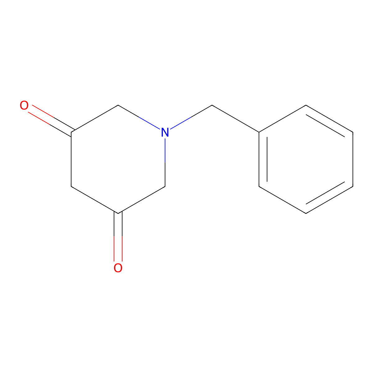 1-Benzylpiperidine-3,5-dione molecular structure, CAS 50866-56-3