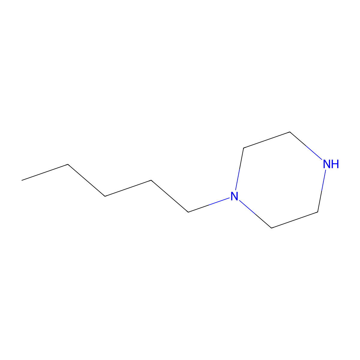 1-Pentylpiperazine molecular structure, CAS 50866-75-6
