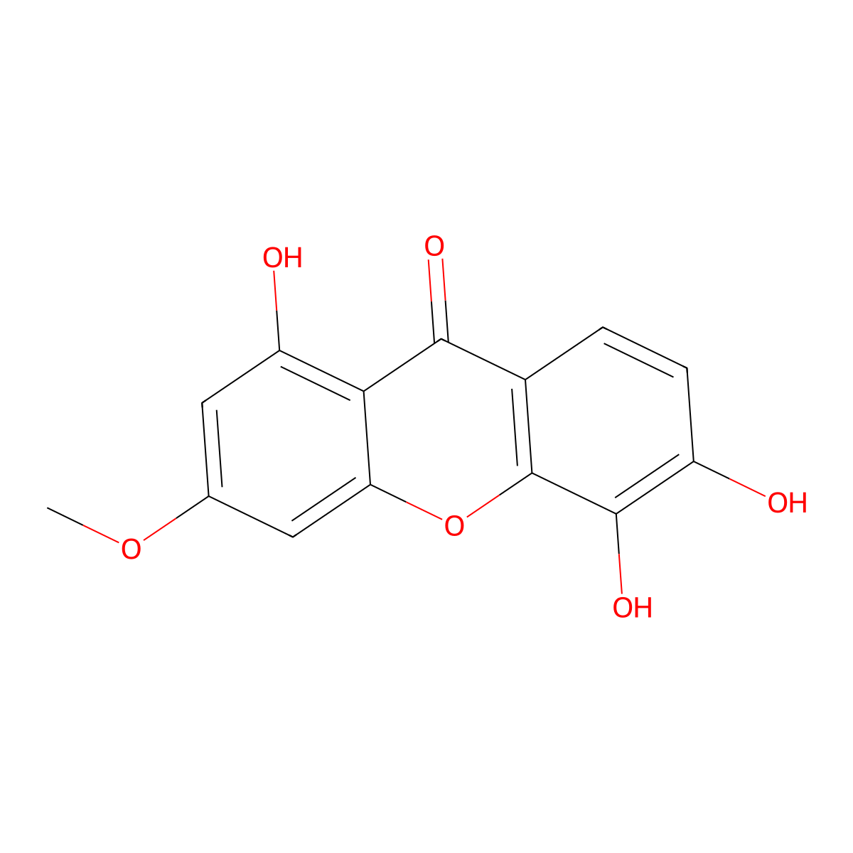 1,5,6-Trihydroxy-3-methoxyxanthone molecular structure, CAS 50868-52-5