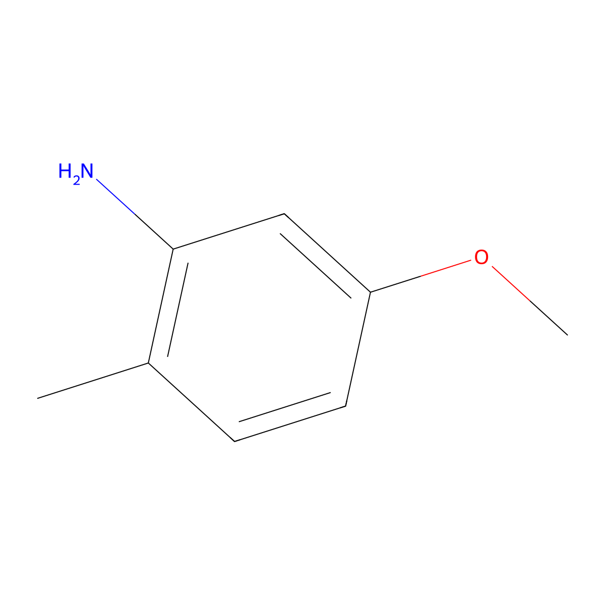 5-Methoxy-o-toluidine molecular structure, CAS 50868-72-9