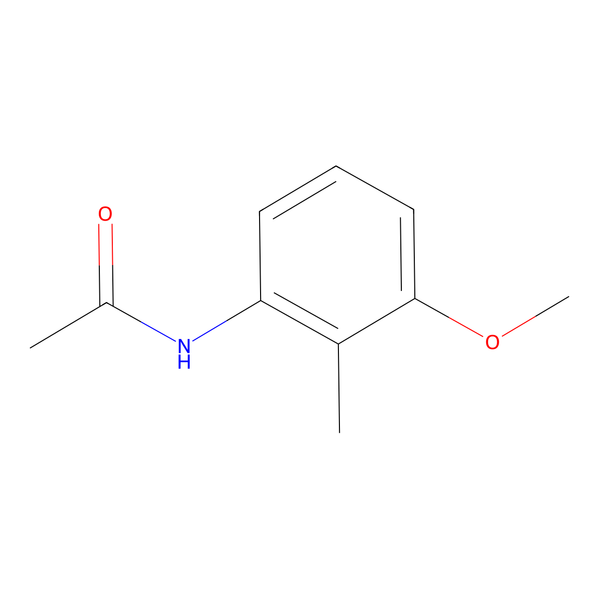 N-(3-methoxy-2-methylphenyl)acetamide molecular structure, CAS 50868-74-1