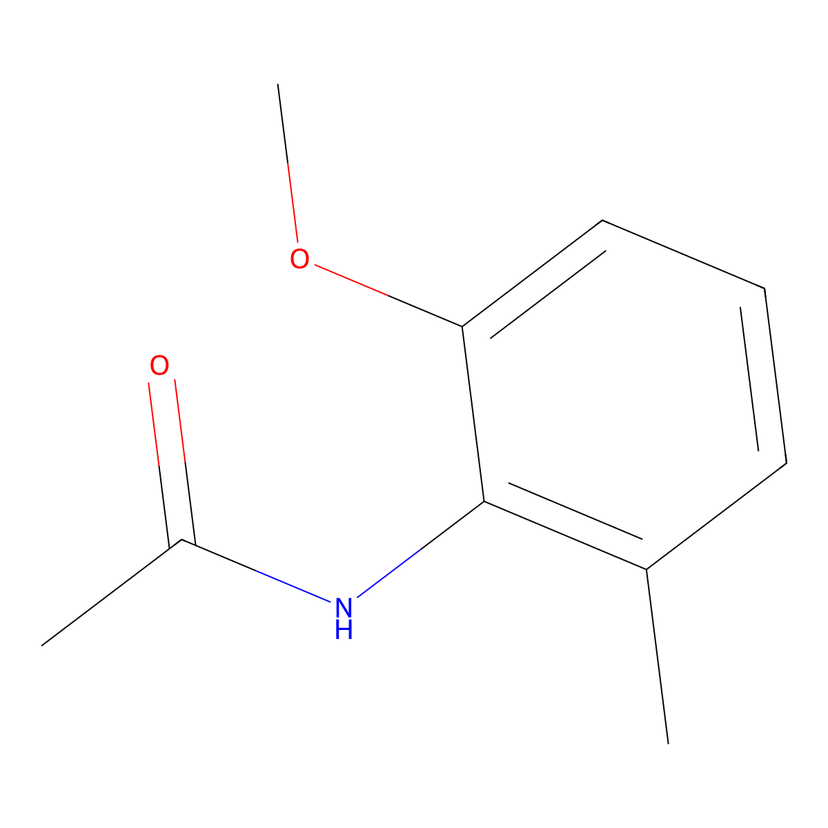 N-(2-Methoxy-6-methylphenyl)acetamide molecular structure, CAS 50868-76-3