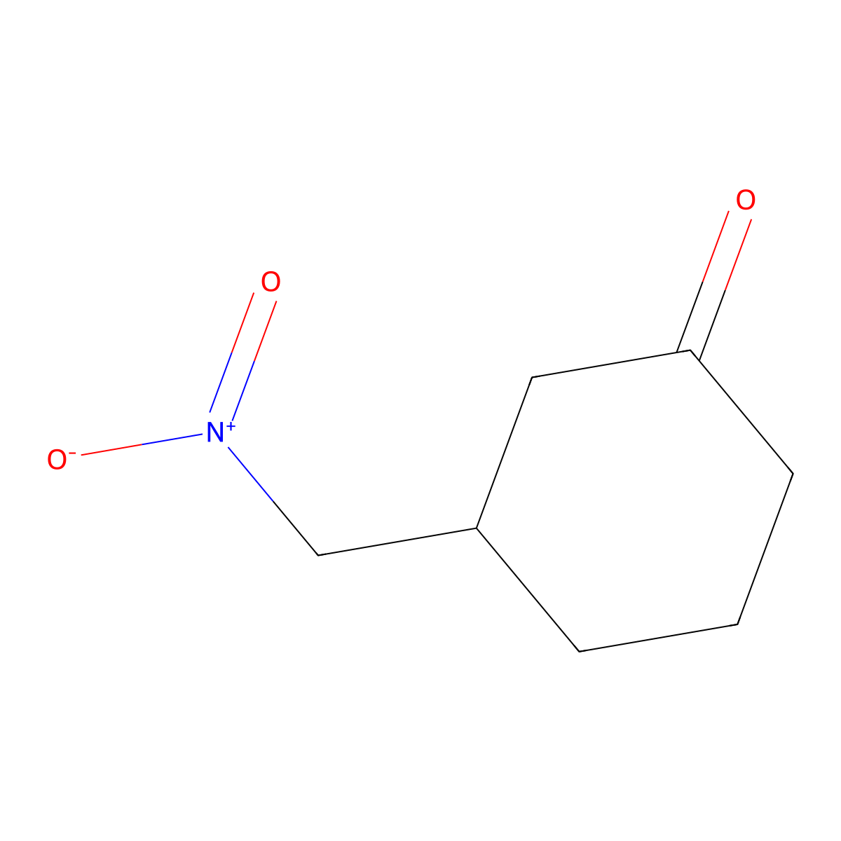 Cyclohexanone, 3-(nitromethyl)- molecular structure, CAS 50870-56-9