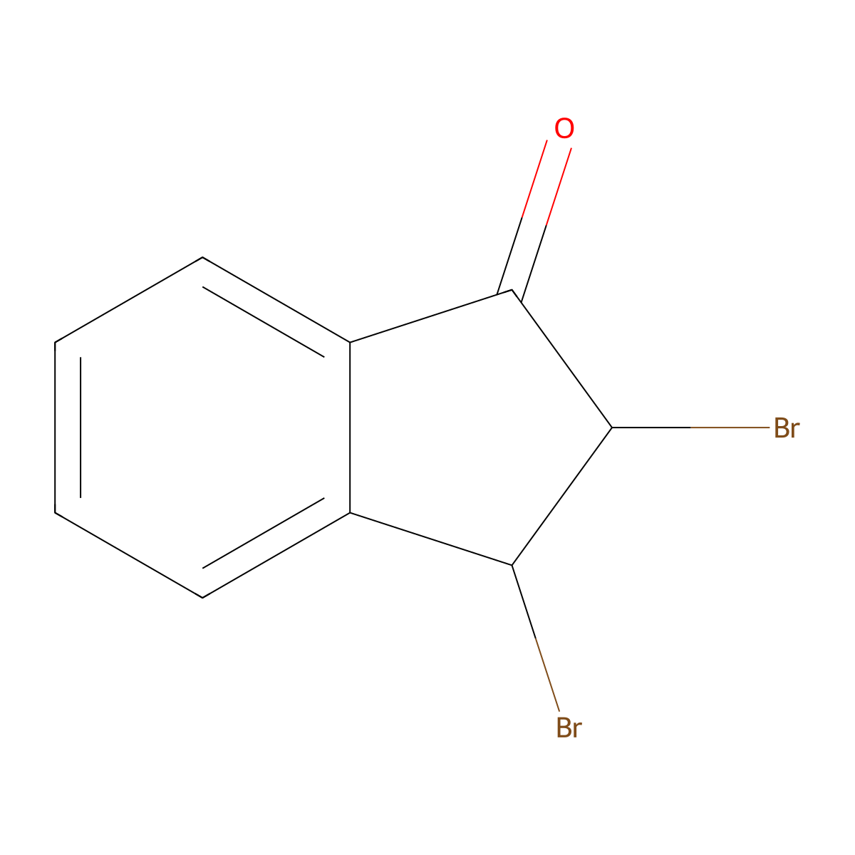 2,3-Dibromo-2,3-dihydro-1H-inden-1-one molecular structure, CAS 50870-59-2