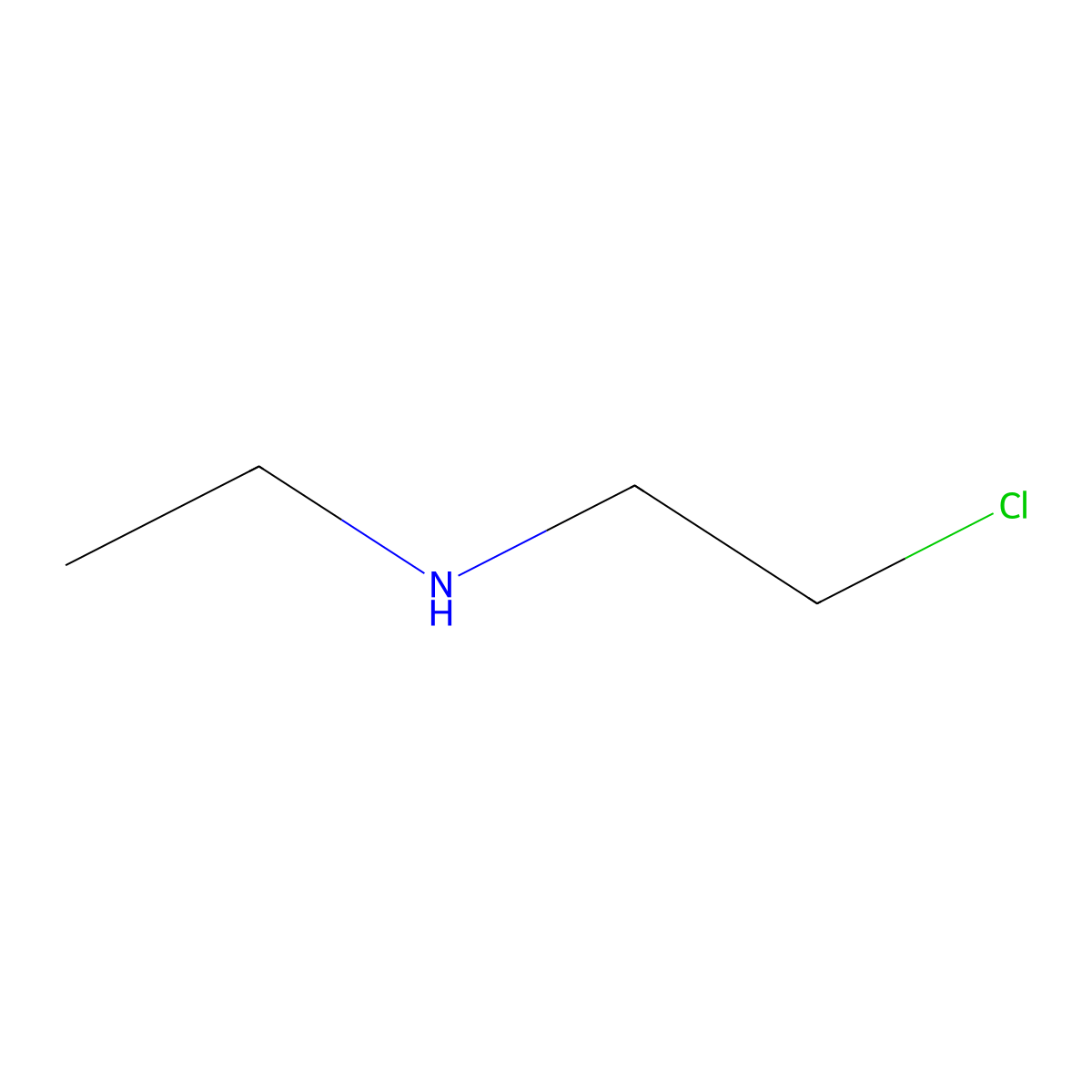 Ethanamine, 2-chloro-N-ethyl- molecular structure, CAS 50871-01-7