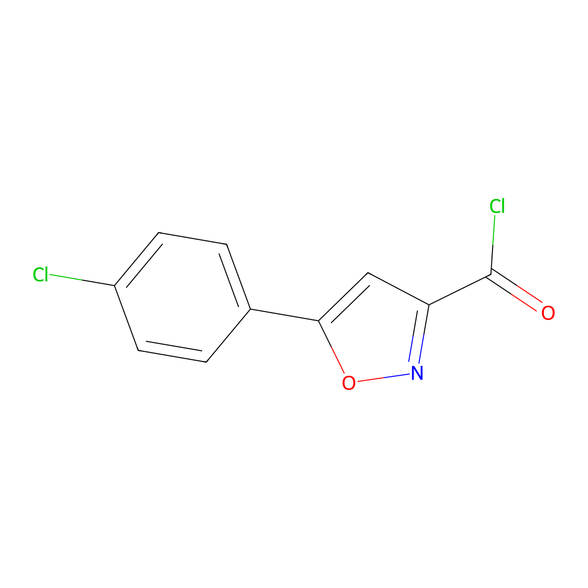 5-(4-Chlorophenyl)isoxazole-3-carbonyl chloride molecular structure, CAS 50872-45-2