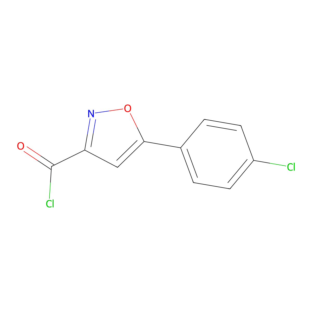 5-(4-Chlorophenyl)isoxazole-3-carbonyl chloride molecular structure, CAS 50872-45-2
