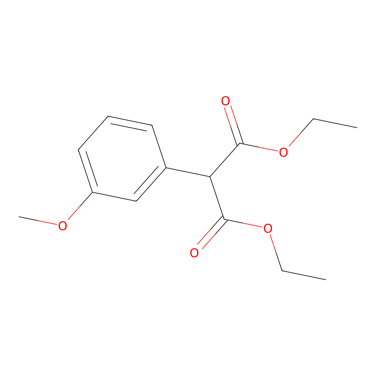 Propanedioic acid, (3-methoxyphenyl)-, diethyl ester molecular structure, CAS 50874-07-2