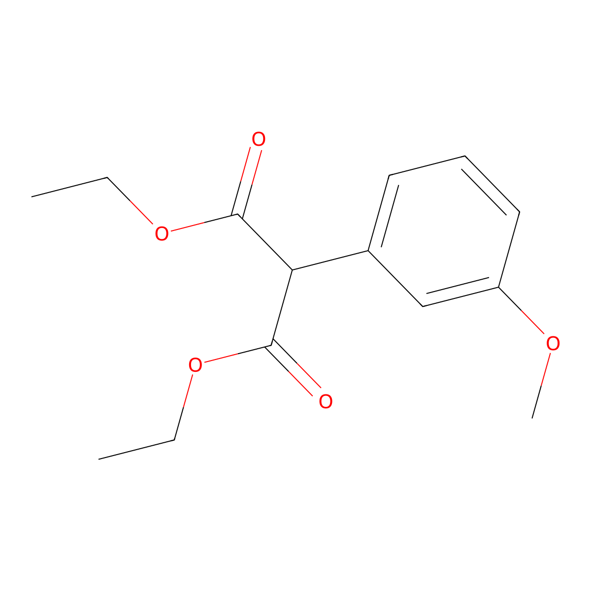 Propanedioic acid, (3-methoxyphenyl)-, diethyl ester molecular structure, CAS 50874-07-2