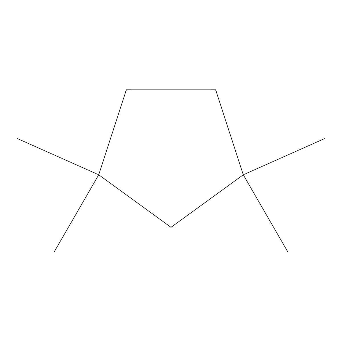 1,1,3,3-Tetramethylcyclopentane molecular structure, CAS 50876-33-0
