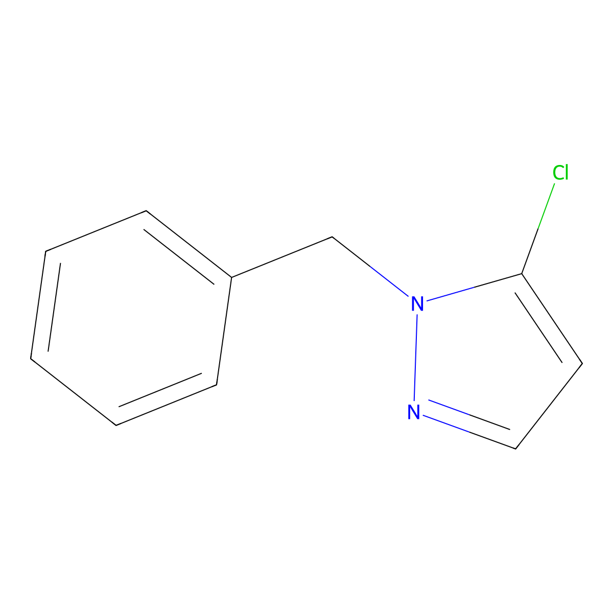 1-Benzyl-5-chloro-1H-pyrazole molecular structure, CAS 50877-39-9