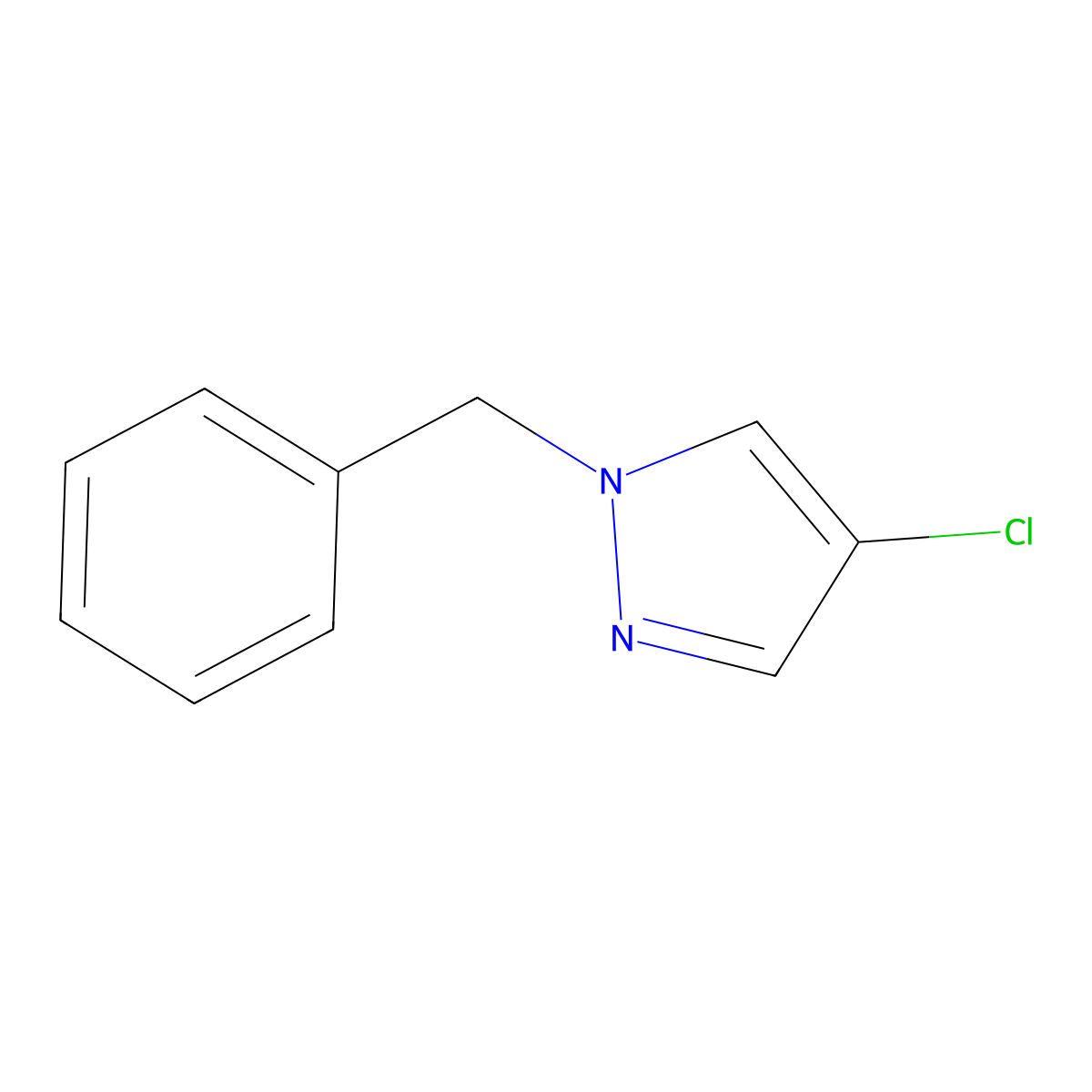 1-Benzyl-4-chloro-1H-pyrazole molecular structure, CAS 50877-40-2
