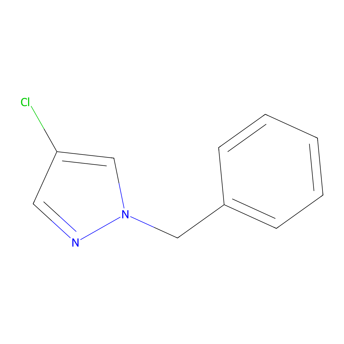1-Benzyl-4-chloro-1H-pyrazole molecular structure, CAS 50877-40-2