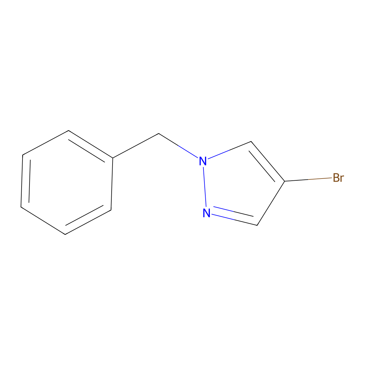 1-benzyl-4-bromo-1H-pyrazole molecular structure, CAS 50877-41-3