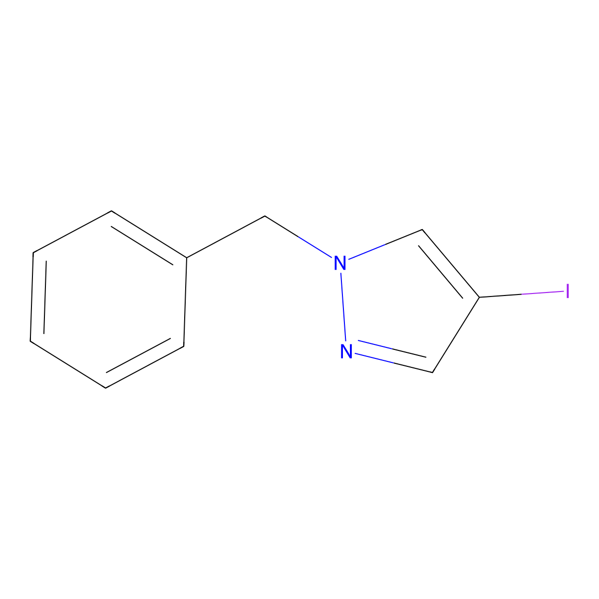 1-Benzyl-4-iodo-1H-pyrazole molecular structure, CAS 50877-42-4
