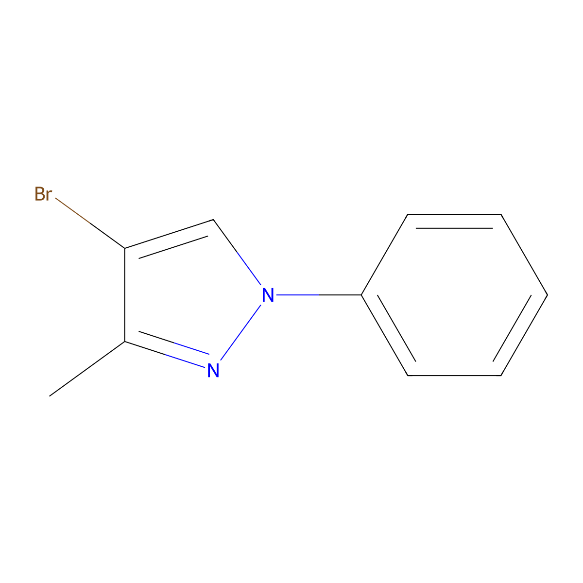 4-Bromo-3-methyl-1-phenyl-1h-pyrazole molecular structure, CAS 50877-45-7