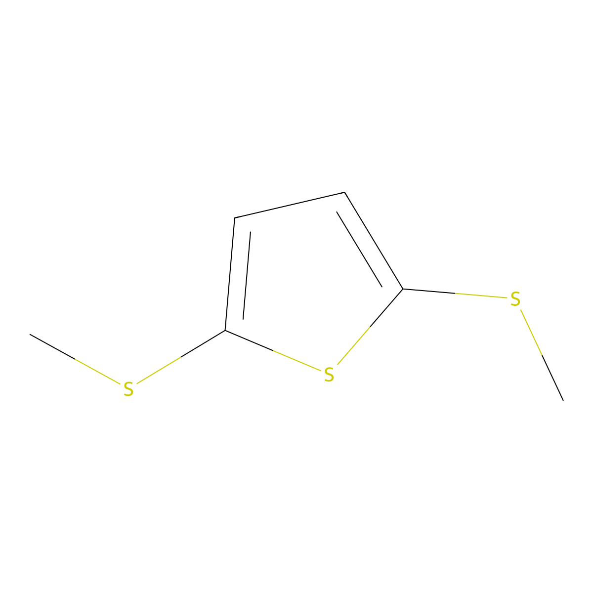 Thiophene, 2,5-bis(methylthio)- molecular structure, CAS 50878-66-5