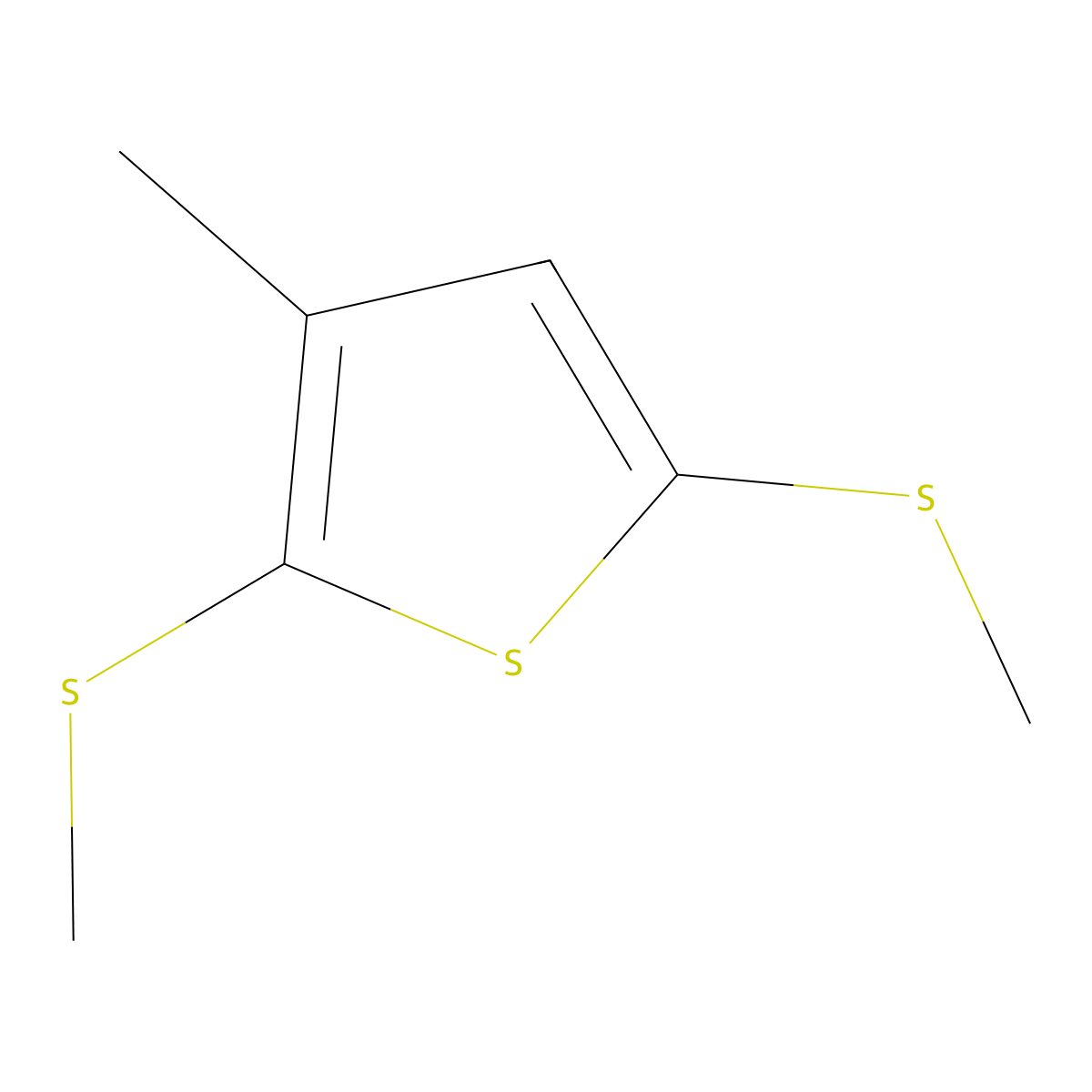 Thiophene, 3-methyl-2,5-bis(methylthio)- molecular structure, CAS 50878-68-7