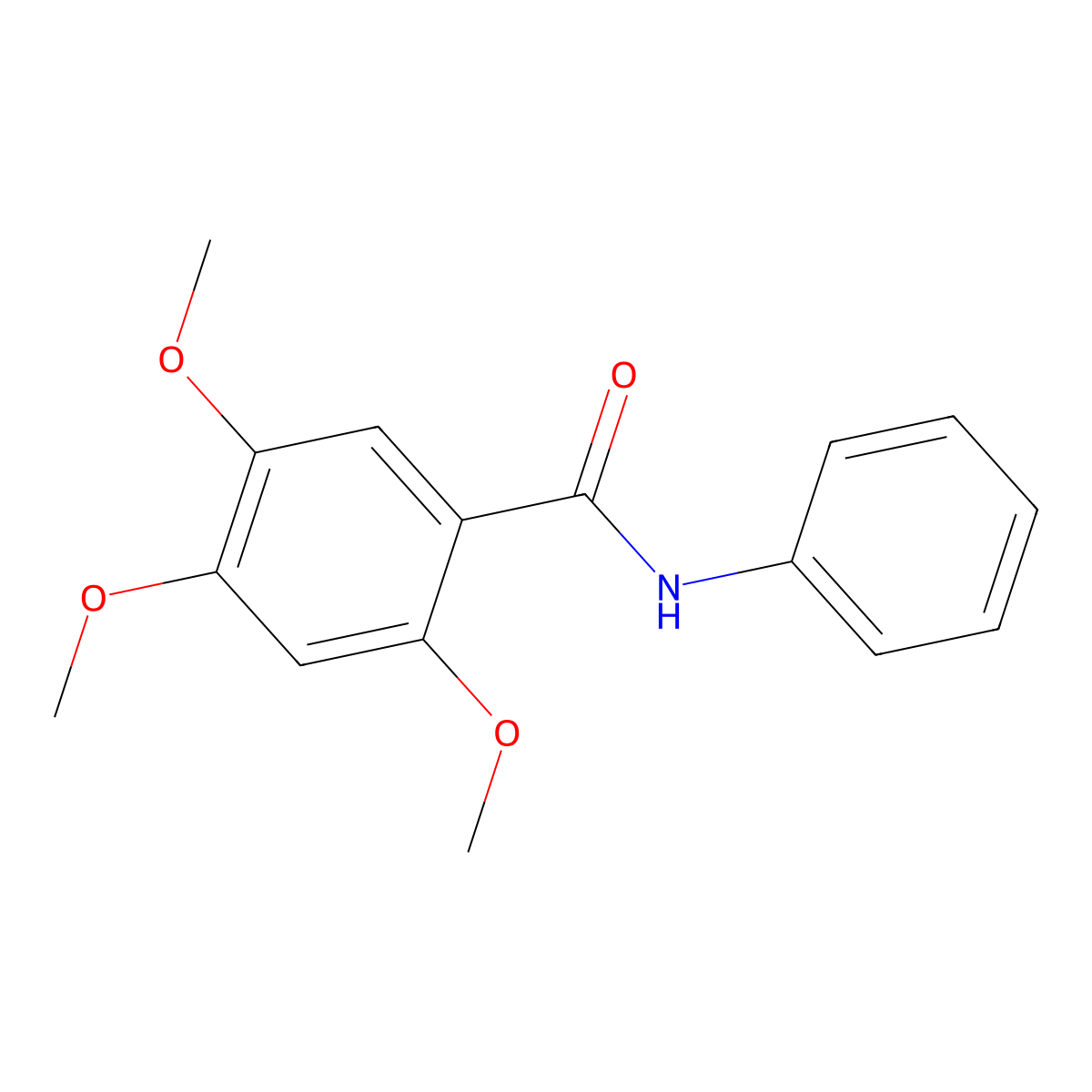 2,4,5-trimethoxy-N-phenylbenzamide molecular structure, CAS 50879-52-2