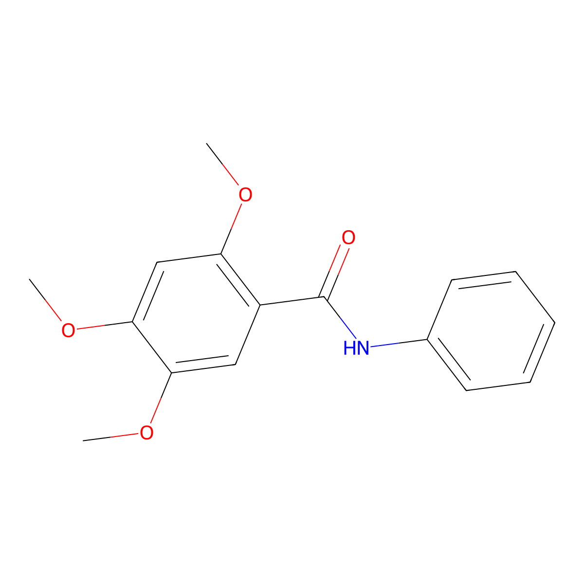 2,4,5-trimethoxy-N-phenylbenzamide molecular structure, CAS 50879-52-2