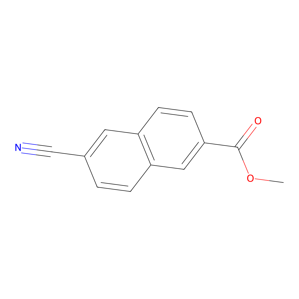 Methyl 6-cyanonaphthalene-2-carboxylate molecular structure, CAS 5088-91-5