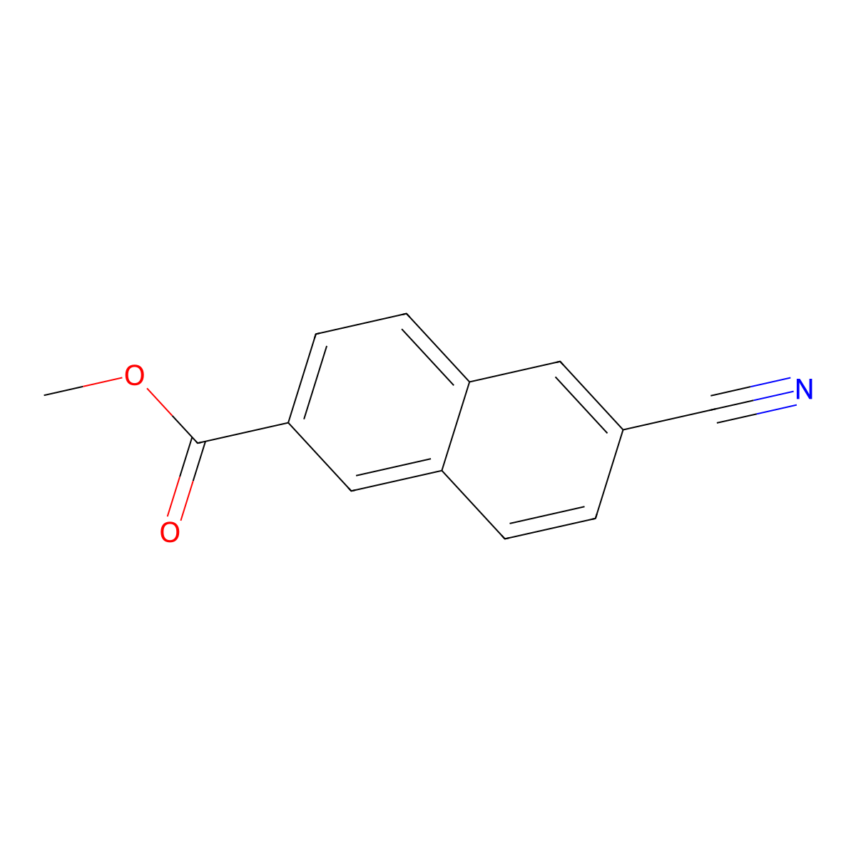 Methyl 6-cyanonaphthalene-2-carboxylate molecular structure, CAS 5088-91-5